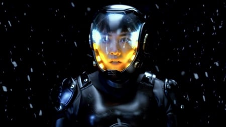 Asian Girl from Pacific Rim (Mako Mori) - helmet, girl, pacific, glas, asian, rim, futuristic, mako, suit, snow, future