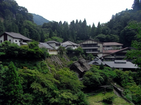 Taru Tama Onsen - house, japan, onsen, nature, scenery, hot spring