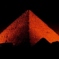 Amazing Pyramid At Night