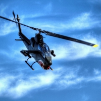 bell ah-1 attack helicopter hdr