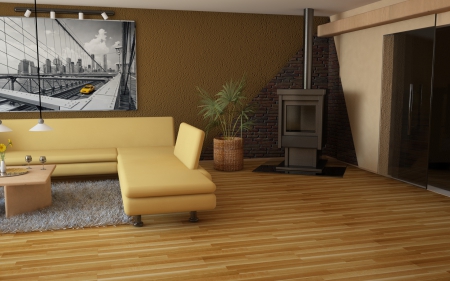 Living Room 2 - cinema 4d, realistic, 3d, light, architecture