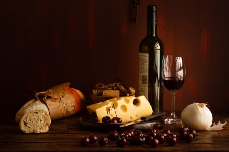 *** For two *** - food, bread, wine, cheese