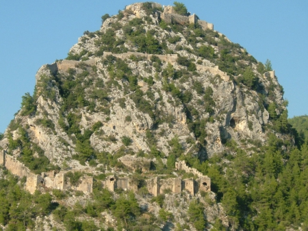 Alarahan - side, turkey, rocks, trip, nature, alarahan, alanya, green, monastery ruins