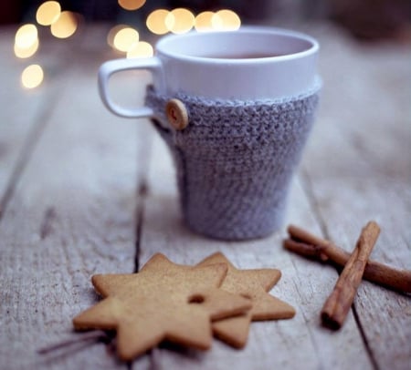 coffee and cinnamon - drink, coffee, cinnamon, warm, creative, cookies, christmas