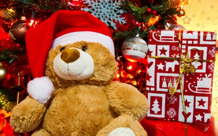 Christmas Teddy Bear - abstract, teddy, bear, photpgraphy