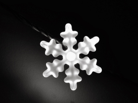 * Shiny Snowflake * - white, winter, snowflake, light, beautiful