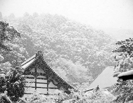 Snowy Day - japan, winter, scenery, snow, temple, japanese