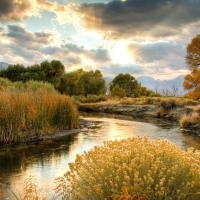 lovely river at sunrise