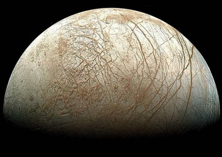 Gibbous Europa - fun, moon, space, cool