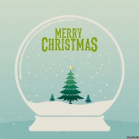 Merry Christmas Snow Globe