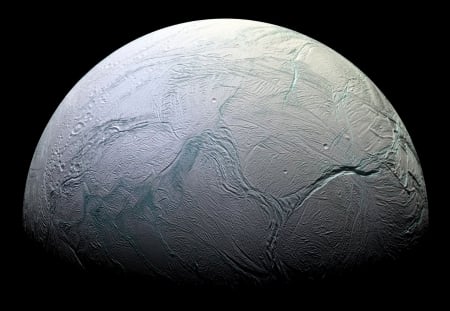 Enceladus(moon of Saturn) - photo, surface, ice, cassini