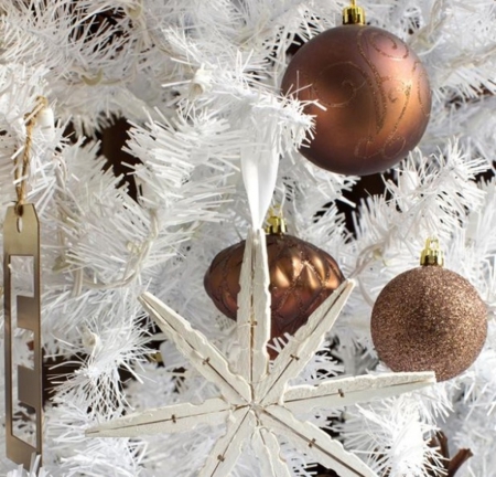 Christmas decoration - white, brown, holidays, photography, decoration, christmas