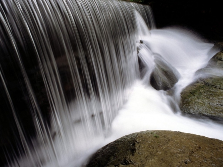 so smooth... - nature, water, waterfalls, forests