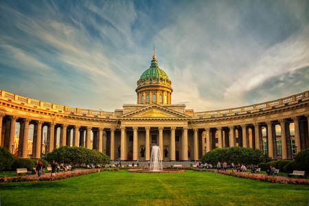 Kazan-Cathedral - ancient, beautiful buildings, popular, cathedrals, wallpaper, saint petersburg, buildings, kazan, architecture, cathedral, photo, new