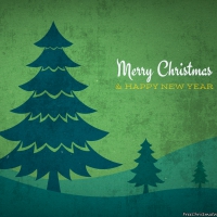 Vintage Christmas Trees Background