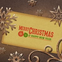 Vintage Merry Christmas Note