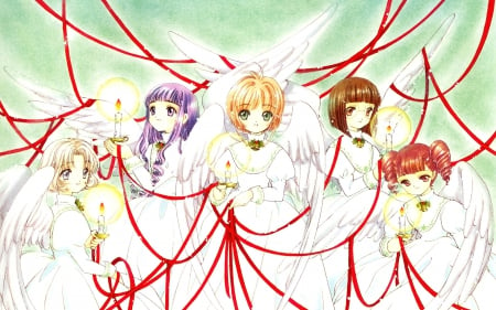 Cardcaptor Sakura - anime, wings, girls, cute