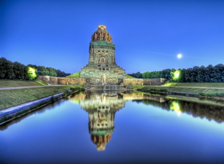 Mausoleum In Leipzig- Germany - sky, reflection, water, clear, hdr, mausoleum, germany