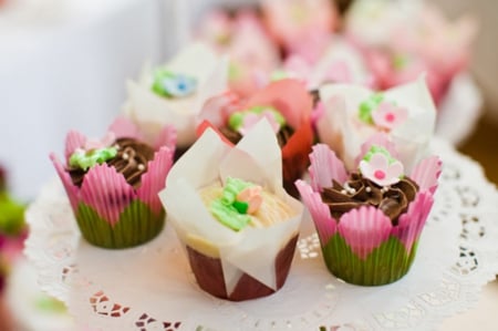 Sweet Cakes..â™¥ - cream, colorful, cupcakes, dessert, food, sweet, chocolate