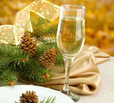 New Year - new year, xmas, glass, champagne, magic christmas, wine, christmas, happy new year, merry christmas