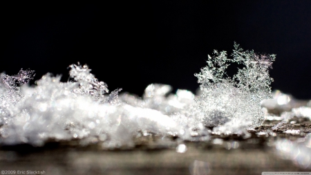 Snowcrystals - abstract, winter, snowflakes, photography, snow, snowcrystals, HD, nature, macro, wallpaper