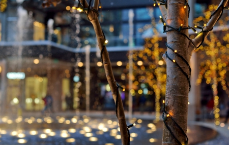 Bokeh - bokeh, city, city lights, holidays, buildings, christmas, magic christmas, xmas, merry christmas