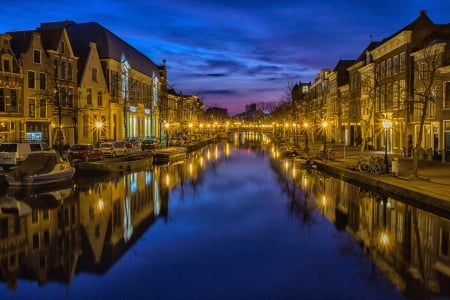 Village Reflection! - water, village, reflection, lights