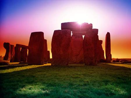 Stonehenge England - england, sunlight, grass, stonehenge