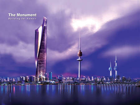 Future Kuwait - modern, skyline, architecture, middle east, kuwait, dubai, skyscrapers