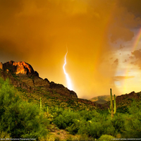 Lightning Over Superstition Mountain