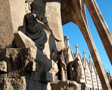 Sagrada Familia - architecture, abstract, church, photography