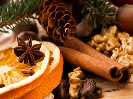 Winter Time - orange, cinnamon, decoration, christmas