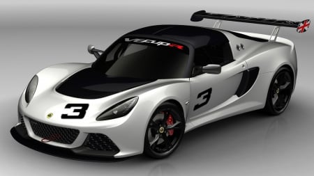 Lotus Exige V6 Cup R - vehicles, Lotus, Lotus Exige V6 Cup R, automobile, side view, grey background