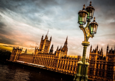 United Kingdom Westminster Palace - sky, lantern, river, united kingdom, westminster palace