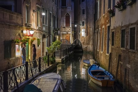 *** Venice night *** - city, night, canal, venice