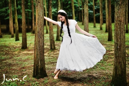 Beauty - fashion, odel, forest, lady