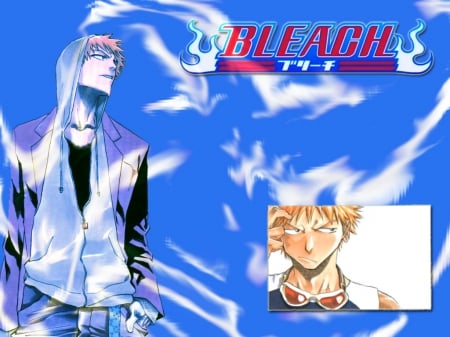 bleach - shiroi, ichigo, kurosaki, blue