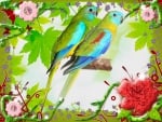 FLOWER FRAMED BIRDS