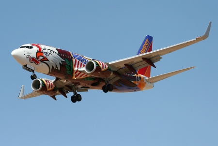 B-737- - b-737, commercial, plane, sky