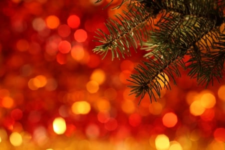 ♥ - bokeh, yellow, beautiful, red, lights, christmas time