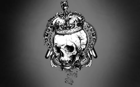 Skull Crown - illustrations, graphics, gradient background, crown, skull