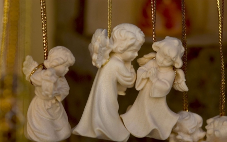 Angels - white, ornament, angels, decoration, christmas