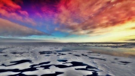 arctic - winter, ocean, arctic, nature