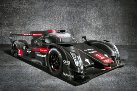 Audi-R18-E-Tron-Quattro- - race car, black, wing, 2014