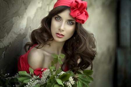 Rose Beauty - sensual, lady, beauty, model