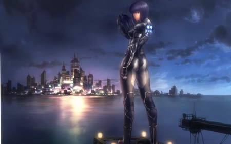 Ghost in the Shell - cyberpunk, anime, character, Major Kusanagi