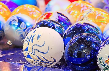 Christmas - nice, new year, photography, colorful, balls, pretty, cold, holiday, background, winter, lovely, christmas, merry christmas, snow, beautiful, photo, decoration, happy