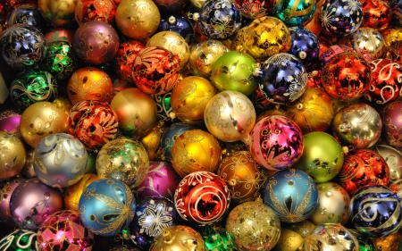 Christmas - happy, beautiful, christmas, background, balls, photography, colorful, new year, cold, winter, pretty, photo, decoration, holiday, merry christmas, nice, lovely, snow