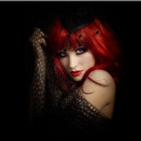 Beautiful Redhead In Black