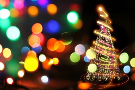 Feel the christmas spirit! - colorfull, christmas tree, light, decorations, wake, wallpaper, ornaments